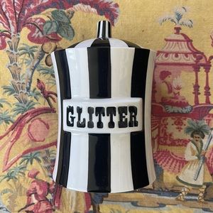 Jonathan Adler Vice “Glitter” Striped Jar
